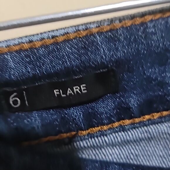 Talbots Womens Blue Denim Flare Jeans Sz 6 - Picture 7 of 7